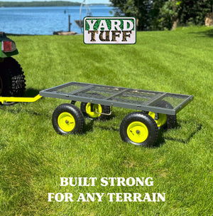 Yard Tuff 3-in-1 Dual Side Dump Wagon with Fold Down Sides and 1000 lb. Capacity