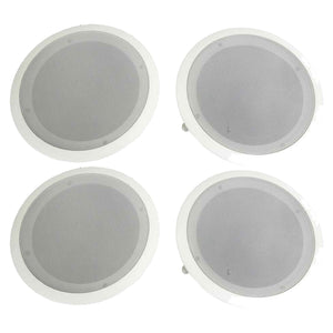 Pyle Home PDIC Series 8" 250W Round Flush Mount Wall Ceiling Speakers (4 Pack)