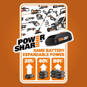 Worx Nitro LeafJet Cordless Leaf Blower with Battery and Charger for Lawn Care
