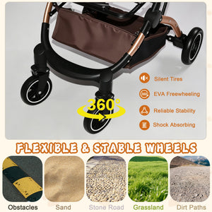 Pet Stroller for Dogs and Cats, 2-in-1 Detachable Foldable With Sun Canopy