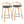 Grotto - Contemporary Fixed Height Counter Stool & Swivel, Round Footrest (Set of 2)
