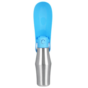 25OZ Portable Dog Water Bottle Foldable Stainless Steel Water Dispenser Leak-Proof Design for Dog Walking Traveling Hiking Outdoor Activities