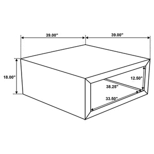 Mesa - Square Coffee Table - Natural