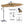 Outdoor Cantilever Patio Umbrella With 32 LED Lights 10 Ft Hanging Design Easy Open Adjustment Metal Frame - Taupe