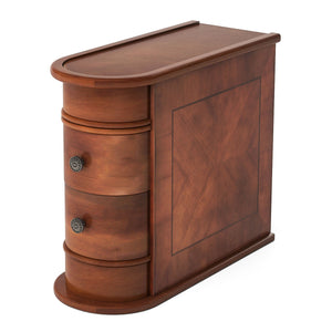 Narrow 2 Drawer End Table