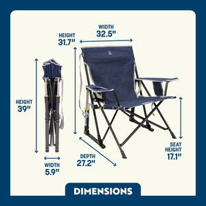 GCI Outdoor Kickback Rocker Portable Rocking Chair & Outdoor - Case Pack Bundle