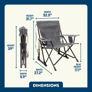 GCI Outdoor Kickback Rocker Portable Rocking Chair & Outdoor - Case Pack Bundle