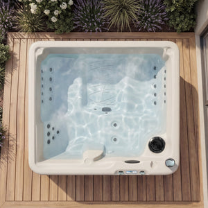 Lifesmart Spas 5 Person Plug and Play 28 Jet LED Outdoor Hot Tub, LS350DX, Sand