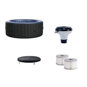 MSpa Round Inflatable Bubble Massage Spa, 4 to 6 Person Outdoor Hot Tub, Bergen