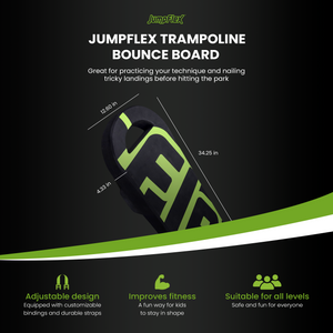 JumpFlex Trampoline Bounce Board FLEXBOARD, for Skateboard & Snowboard Practice - TRAPSKI