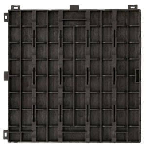 TierraVerde 12x12" Interlocking Outdoor Balcony Deck Tiles, 24-Pack, Slate Black