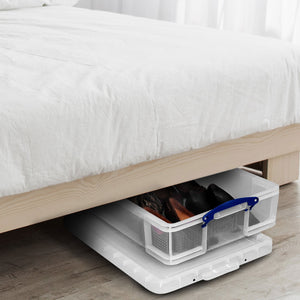 Really Useful Box 33L Storage Container w/Snap Lid & Clip Lock Handle, 4 Pack