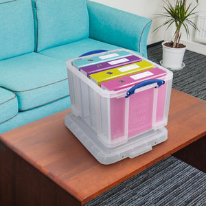 Really Useful Box 32 Liter Storage Container w/Snap Lock Handles, 6 Pack, Clear - TRAPSKI