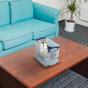 Really Useful Box 1.6L Storage Container w/Snap Lid & Clip Lock Handle, 12 Pack