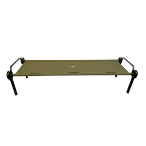 Disc-O-Bed ONE Large Lightweight Folding Camping Cot Bed for Adults, Olive Green