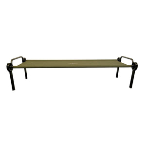Disc-O-Bed ONE Large Lightweight Folding Camping Cot Bed for Adults, Olive Green