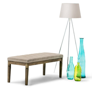 Waverly Tufted Ottoman Bench - Natural