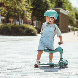 Scoot & Ride 2-in-1 Ride-On & Stand Scooter, Ages 1-5, Highwaykick 1, Forest