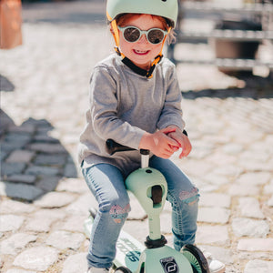 Scoot & Ride 2-in-1 Ride-On & Stand Kids Scooter, Ages 1-5, Highwaykick 1, Kiwi