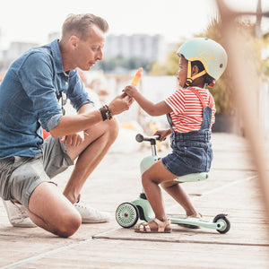 Scoot & Ride 2-in-1 Ride-On & Stand Kids Scooter, Ages 1-5, Highwaykick 1, Kiwi