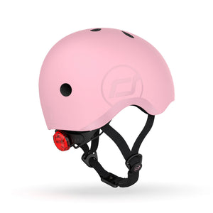 Scoot & Ride Toddler Kids Bike and Scooter Helmet with LED Light, S-M, Rose