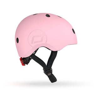 Scoot & Ride Toddler Kids Bike and Scooter Helmet with LED Light, S-M, Rose