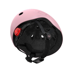 Scoot & Ride Toddler Kids Bike and Scooter Helmet with LED Light, S-M, Rose