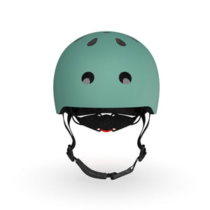 Scoot & Ride Toddler Kids Bike and Scooter Helmet with LED Light, S-M, Forest