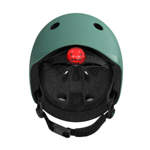 Scoot & Ride Toddler Kids Bike and Scooter Helmet with LED Light, S-M, Forest