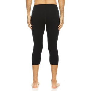 Midweight Men's Ski Bottom 3/4 Length Merino Wool - Woolverino