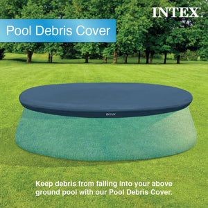 Intex 7.3 Ft Above Ground Swimming Pool Vinyl Round Cover Tarp, No Pool Included