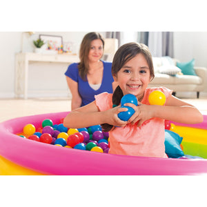 Intex Inflatable Kiddie Watermelon Pool with Multi-Colored Fun Ballz, 100 Pack
