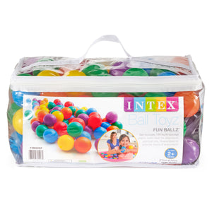 Intex Inflatable Kiddie Watermelon Pool with Multi-Colored Fun Ballz, 100 Pack
