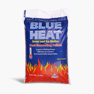 Blue Heat Ice Melt Pellets Deicer and Snow Removal for Driveway, 50 lb, AZ-BH-50