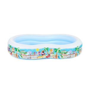 Intex 8.5ft x 5.25ft x 18in Swim Center Paradise Seaside Inflatable Kiddie Pool - TRAPSKI