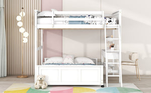 Full Over Full Bunk Bed With Desk