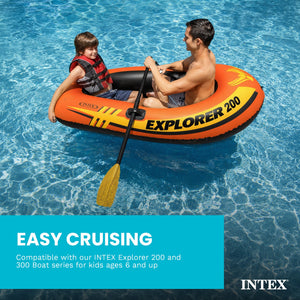 Intex Set of 48" Paddles Plastic Ribbed French Oars for Inflatable Boat (Pair)