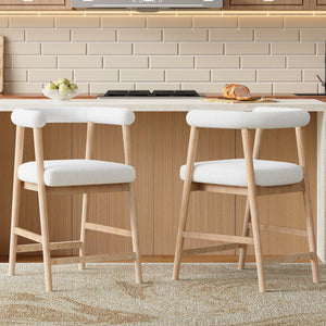 25" Seat Height Bar Stools with Back, Set of 2