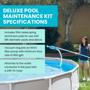 Intex 28003E Deluxe Above Ground Pool Maintenance Kit for 800 GPH