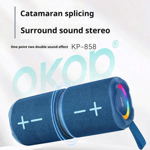 KP-858 Best-selling Wireless Bluetooth Speaker Featuring A Modular Dual-unit Design Portable Handle High Power Output And RGB Lighting Ideal For Outdoor Gatherings Factory Stock Available