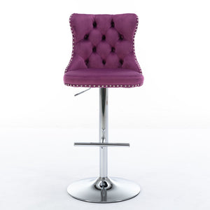 Swivel Adjustable Height Barstools Set of 2