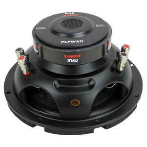 Pyle 8 Inch 1600W DVC 4 Ohm Car Audio Subwoofer Speaker Set, Black (2 Pack) - TRAPSKI