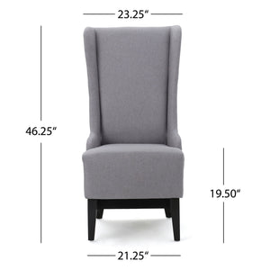 Alight Upholstered Dining Chair With High Back And Birch Wood Legs