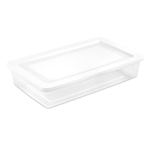 Sterilite 41 Quart Lightweight Under Bed Storage Box Container with Lid, 12 Pack
