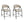 25'' Seat Height Modern Fabric Bar Stools with Back