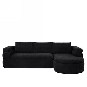 106" L-Shape Sectional Sofas (Black)