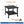Square 2 Tier All-Weather Outdoor Side Table With Slatted Top