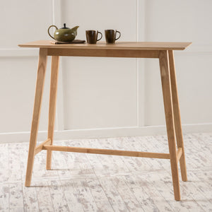 Bar Height Dining Table With Splayed Legs And Elongated Rectangular Top