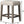 3 Piece Counter Bar Dining Set Table With Electric Outlet And 2 USB Ports, Tufted Upholstered Stools - Brown / Beige
