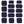Cushion Covers for 7-Piece (6-Seaters) Wicker Rattan Sectional Sofa - Navy Blue